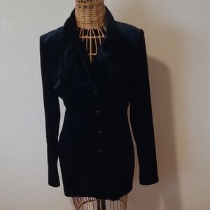Be Smart Women's Black Velvet Blazer